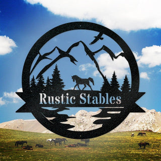 Horse Pasture Sign Metal Sign Decorations