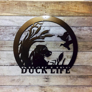 Personalized Duck Life Sign Cut Metal Sign Metal House Sign Decorations