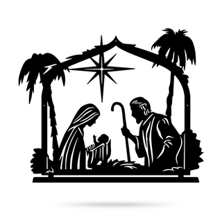 Nativity Scene Wall Decor Cut Metal Sign Metal House Sign Decorations