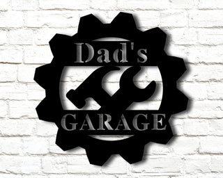 Custom Metal Sign For Garage Personalized Sign For Dad Dad Garage Signs Christmas Gift For Dad Christmas Gift From Son Garage Metal Sign Decorations