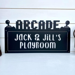 Custom Arcade Sign Game Room Decor Cut Metal Sign Metal House Sign Decorations