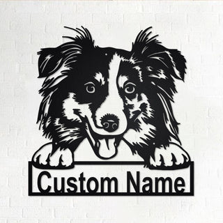 Personalized Custom Australian Shepherd Metal Sign for Dog Lover Custom Name Decorations