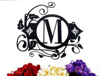 Hanging Monogram Metal Sign Black Monogram Monogram Monogram Wall Hanging Metal Letter Decorations