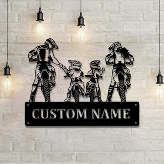 Personalized Family Motorcycle Metal Sign Metal Garage Sign Motorcycle Metal Sign Garage Decoration Steel Metal Art Motor Bike Sign Decorations