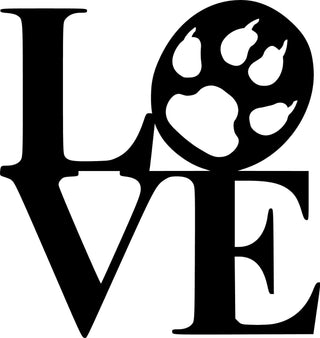 Dogs Cats Love Paw Print Animal Lover Pet Lover Metal Sign Stainless Steel Weatherproof Wall Decor Garage Art Decorations