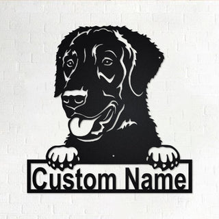 Personalized Custom CurlyCoated Retriever Metal Sign for Dog Lover Custom Name Decorations