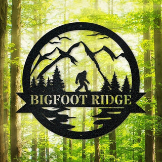 Bigfoot Metal Sign Camp Sign Christmas Gift For Him Metal Name Sign Fathers Day Decorations