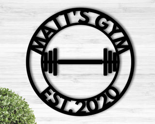 Gym Sign Personalized Home Gym Sign Custom Metal Gym Sign Home Gym Sign Cross Fit Sign Metal Wall Decor Metal Sign Decorations