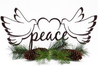 Christmas Peace Doves Metal Sign Copper Christmas Decor Christmas Gift Xmas Decor Christmas Decor Decorations