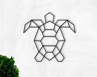 Geometric Turtle Home Nursery Animal Sealife Reef Wildlife Marine Aquatic Tropical Metal Decorations