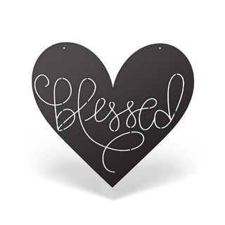 Blessed Heart Sign Cut Metal Sign Metal House Sign Decorations