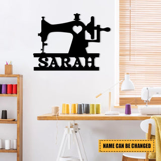 Personalized Sewing Machine Metal Sign, Custom Sewing Room, Metal Laser Cut Metal Signs Custom Gift Ideas