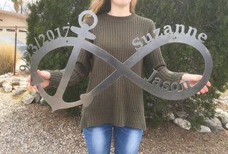 Personalized Infinity Anchor Nautical Decor Personalized Anchor Sign Decorations