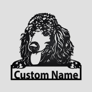 Personalized Custom Poodle Metal Sign for Dog Lover Custom Name Decorations