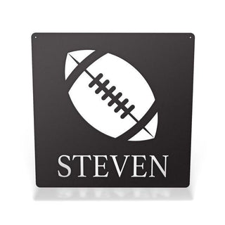 Personalized Football Sign Cut Metal Sign Metal House Sign Decorations