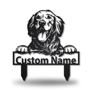 Personalized Golden Retriever Metal Yard Art, Golden Retriever Metal Yard Art, Golden Retriever Gifts Funny, Dog Gift, Animal Custom, Laser Cut Metal Signs Custom Gift Ideas