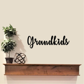 Metal Grandkids Sign Grandkids Wall Hanging Grandparents Gift Grandchildren Sign Grandkids Word Art Grandkids Picture Gallery Wall Decorations