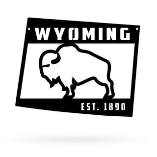 Wyoming State Metal Dioor Cut Metal Sign Metal House Sign Decorations