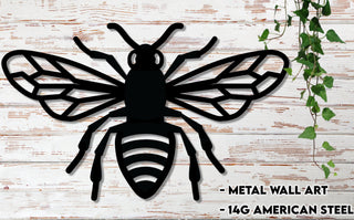 Metal Bee Indoor Outdoor Cut Metal Sign Wall Metal Art Decorations