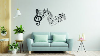 Music Stave Metal Art Metal wall decor Music time Music notes wall art Music house decoration Music lovers gift Decorations