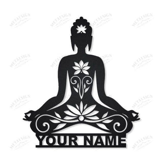 Namaste Yoga Personalized Metal Wall Decor, Cut Metal Sign, Metal Wall Art, Metal House Sign, Metal Laser Cut Metal Signs Custom Gift Ideas