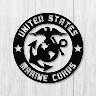 Us Marine Corps Metal Sign Gift Idea Marine Metal Usmc Sign Custom Metal Sign Corps Metal Sign Decorations