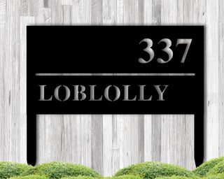 Lawn Mounted Personalized Address Plaque, Custom Metal Address Sign, Address Sign For Yard, Personalized Metal Address Sign With Stakes, Laser Cut Metal Signs Custom Gift Ideas