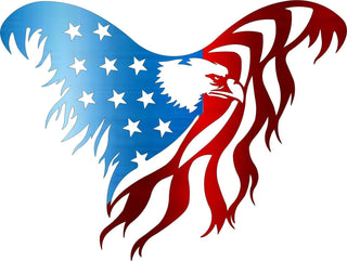 Red White Blue Independence Day 4th July American Eagle Patriotic Flag Eagle In God We Trust Patriotic Plaques Decorations