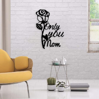 Rose Lovers Only You Mom Cut Metal Sign Decorations