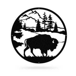 American Bison Cut Metal Sign Metal House Sign Decorations