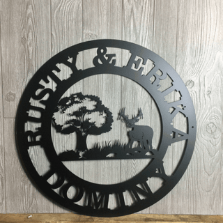 Custom Deer Hunting Sign Cut Metal Sign Metal House Sign Decorations