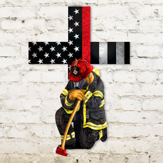 Personalized Firefighter Metal Sign Firemen American Flag Sign Gift Come Home Safe Firefighter Gifts Fire Department Gift Fireman Gift Decorations