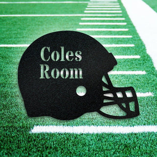 Personalized Metal Football Sign Football Gift For Boys Personalized Football For Boys Room Metal Football Sign Decorations