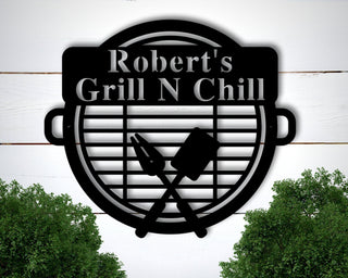 Personalized Bbq Sign Grilling Gifts Signs Personalized Outdoor Kitchen Metal Signgrill Gifts For Dad Personalized Metal Sign For Outdoor Decorations