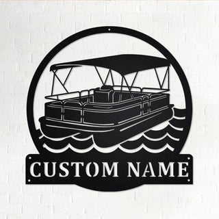 Custom Pontoon Boat Personalized Pontoon Boat Name Sign Decoration For Room Pontoon Boat Custom Pontoon Boat Decorations