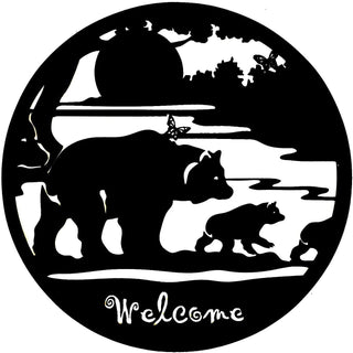 Bear Laser Cut Cabin Lodge Woodland Welcome Decorations