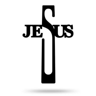 Jesus Cross Cut Metal Sign Metal House Sign Decorations