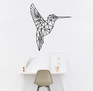 Geometric Hummingbird Metal Bird Hummingbird Geometric Metal Wall Decor Decorations