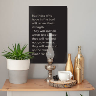 Isaiah 40:31 Scripture Metal Sign Metal Wall Decor Office Wall Decor Bible Verse Easter Decor Decorations