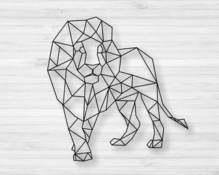 Leo Metal Wall Sign Metal Wall Hangings Office Geometric Animal Wild Minimalist Wall Art Decorations