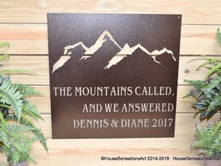 The Mountains Called Quote Sign Cut Metal Sign Metal House Sign Decorations