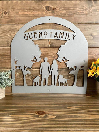 Family Dog Park Personalized Sign Cut Metal Sign Metal House Sign Decorations