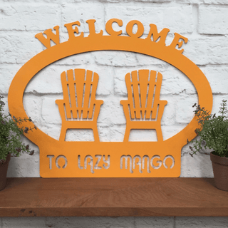 Summer Welcome Metal Sign Cut Metal Sign Metal House Sign Decorations