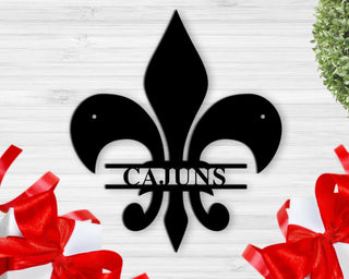 Personalized Metal Sign Wall Mount Personalized Fleur De Lis Pesonalized Fleur De Lis Last Name Fleur De Lis Fleur De Lis Signsign Decorations