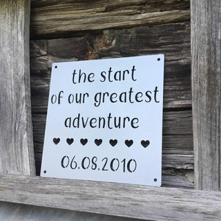 Our Greatest Adventure Custom Sign Cut Metal Sign Metal House Sign Decorations