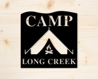 Personalized Sign Camp Decor Custom Sign Office Outdoors Gift For Dad Gift For Him Gift For Her Custom Metal Camp Sign Sign Decorations