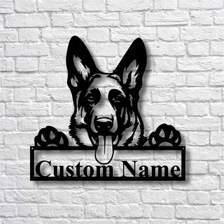 Personalized Custom German Shepherd Dog Metal Sign for Dog Lover Custom Name Decorations