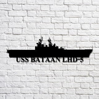 Aeticon PrintPrint Uss Bataan Lhd5 Navy Ship Metal Art, Custom Us Navy Ship Cut Metal Sign, Gift For Navy Veteran, Navy Ships Silhouette Metal Art, Navy Home Decor Laser Cut Metal Signs Custom Gift Ideas