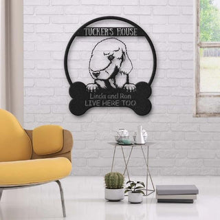 Bedlington Terrier Dog Lovers Funny Personalized Metal House Sign Cut Metal Sign Decorations