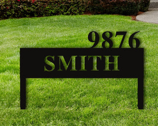 Personalized Family Name Metal Yard Sign Metal Address Sign Last Name Sign Housewarming Gift Custom Metal Name Sign Wedding Gift Ideas Decorations